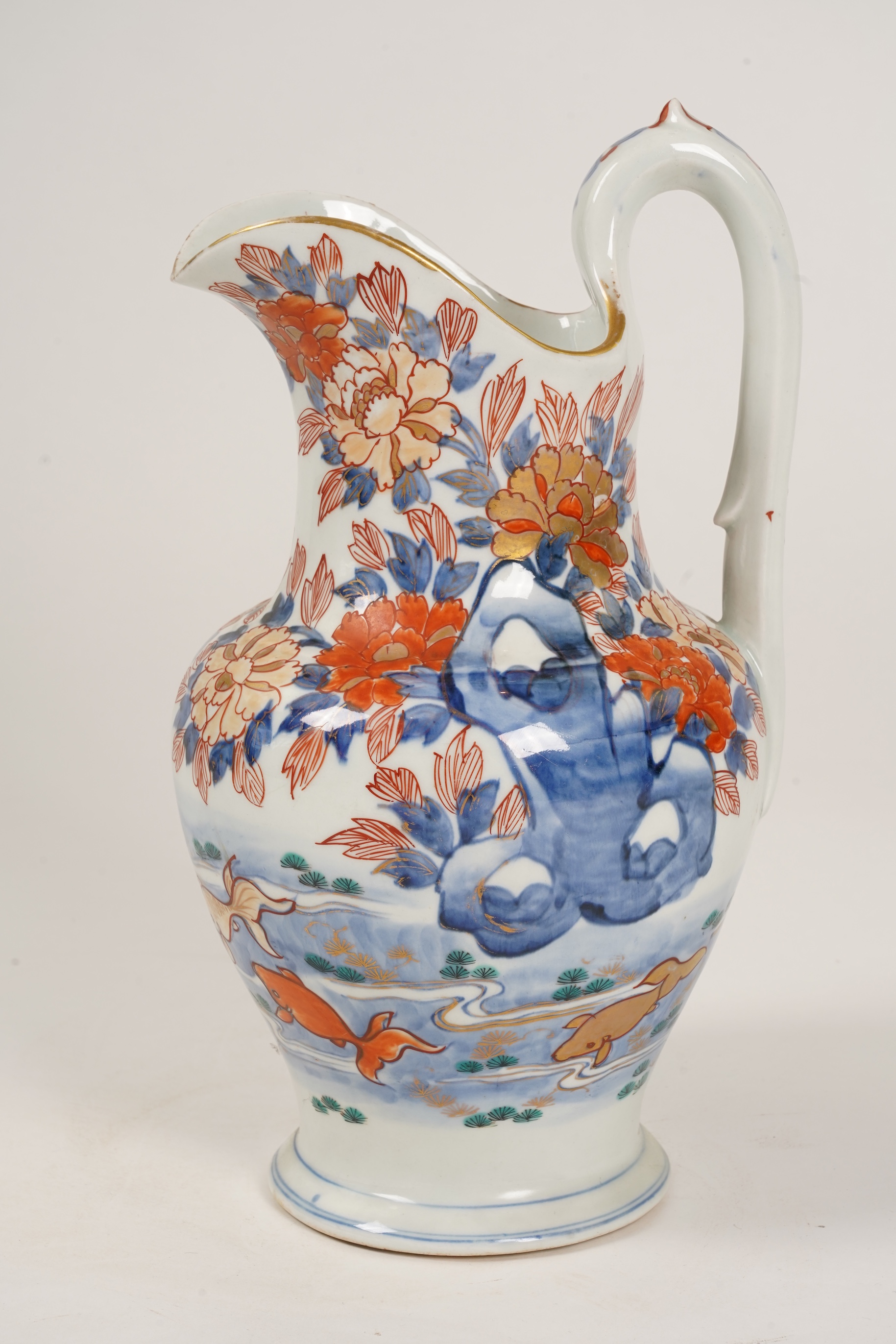 A Japanese Imari ewer and basin, late 19th century